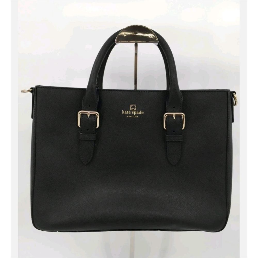 KATE SPADE Black Leather  Cove Street Goldie Leather Satchel Shoulder Bag Purse